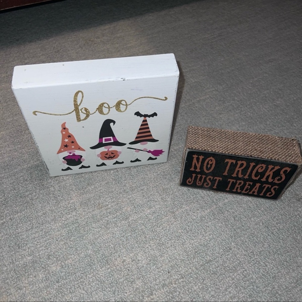 Primitives by Kathy wood decor Halloween signs 2!!